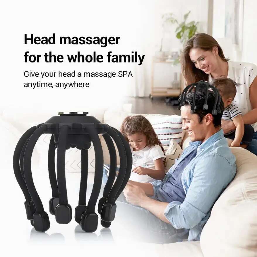 Electric Massager Octopus Scalp Massage Bluetooth Music Vibration Head Scratcher For Relax & Stress Relief Improve Sleep
