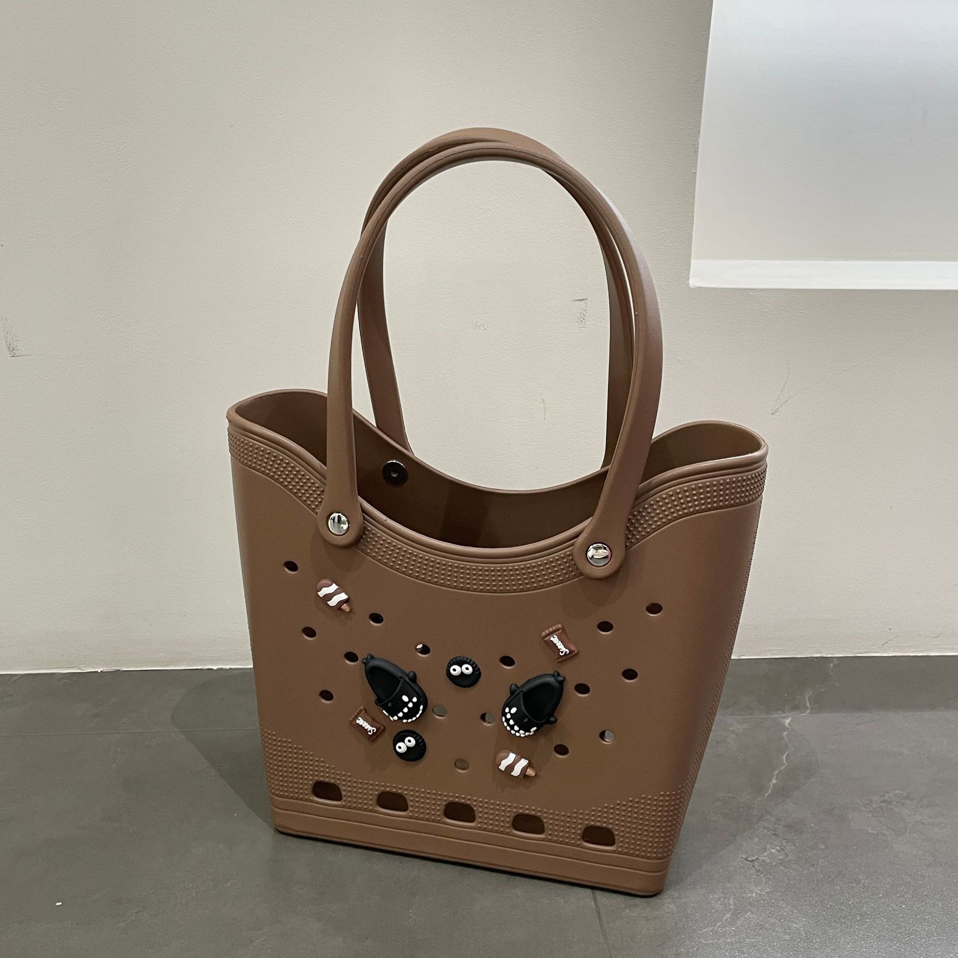 EVA Cave 2025 New Fashionable Seaside Waterproof Beach Outdoor Large Capacity Tote Bag Single Shoulder