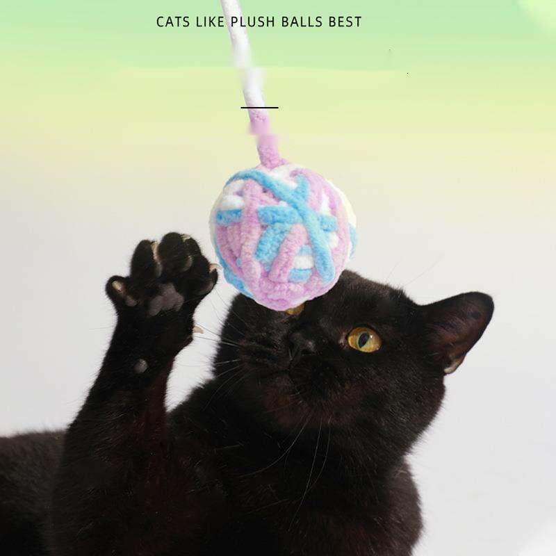 Egg yarn ball, toy, bell, wooden vine, teasing grinding stick, self fun snacks, cat supplies