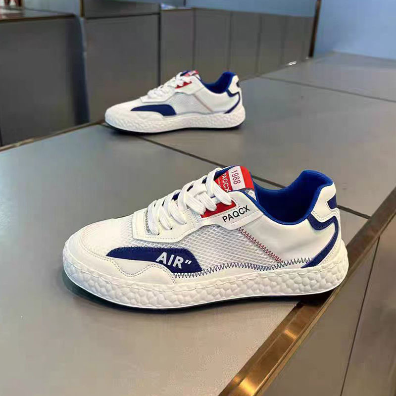 Men's women's summer breathable, fashionable, versatile, white shoes, low cut lace up, trendy sports and casual men's shoes