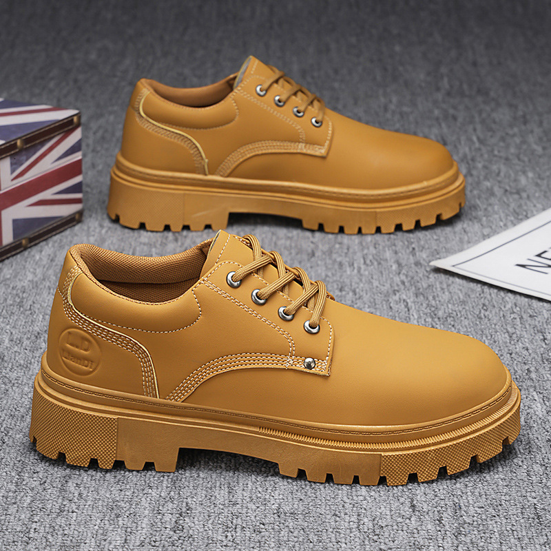Spring New British Style Work Clothes Men S Casual Leather Fashion Trend Thick Casual Shoes Soled Single Shoes Ddmysaturn