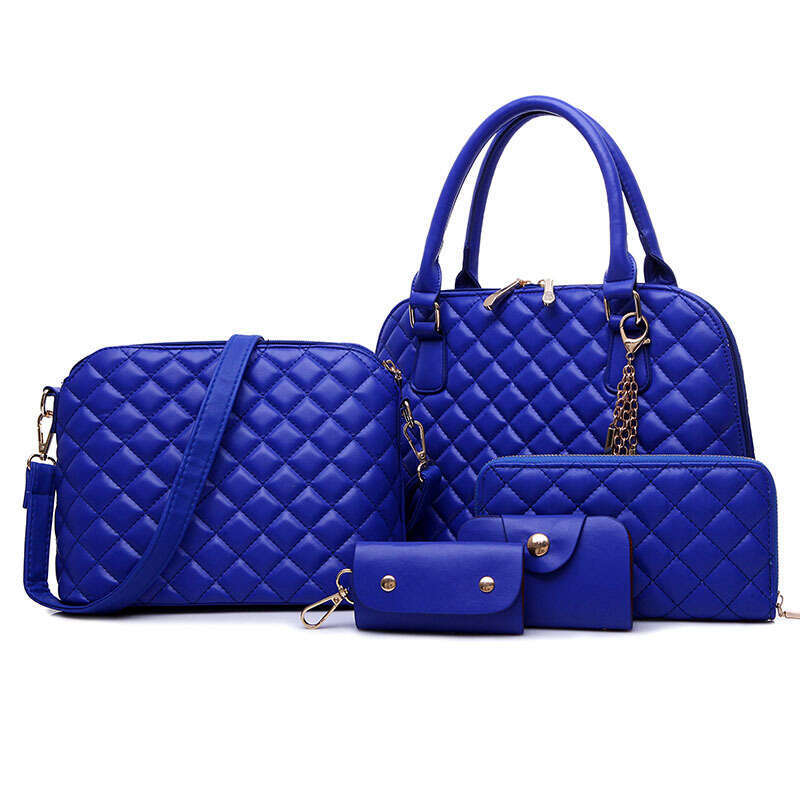 new fashion trend diamond grid five piece set mother texture single shoulder hand-held crossbody women's bag