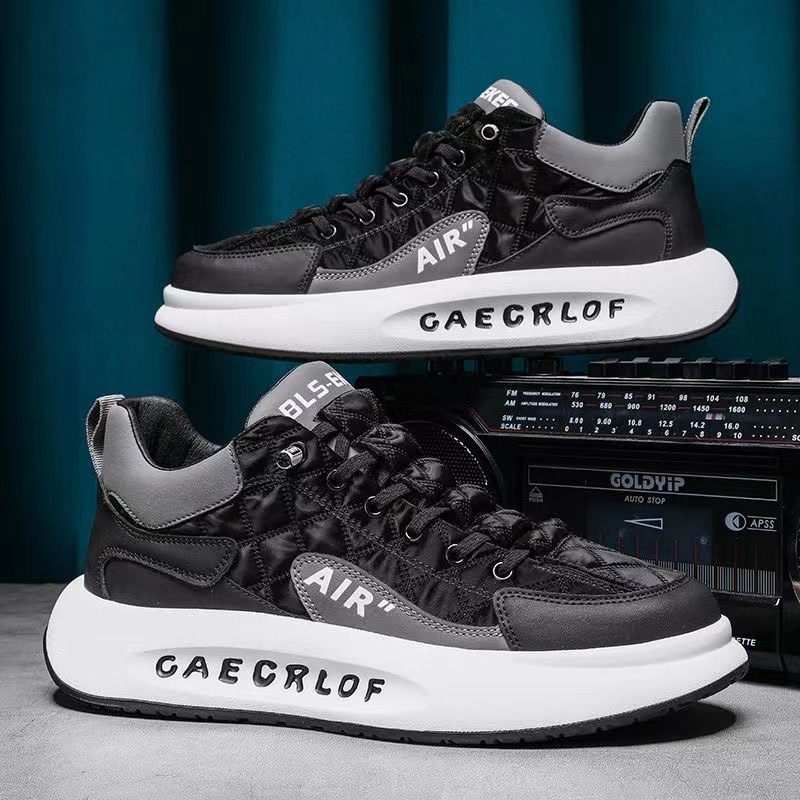 Men's fashionable sports casual running thick soled height increasing dad men's versatile white shoes, trendy shoes