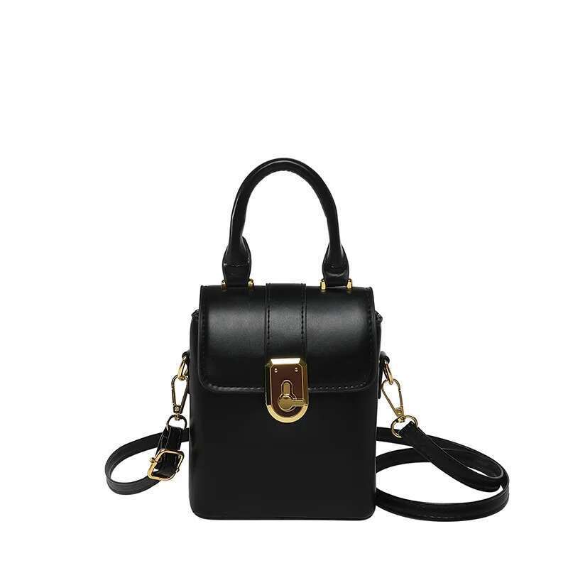 2025 Mini Square Tote Bag, Two-Tone Convertible Crossbody With Detachable Chain Strap