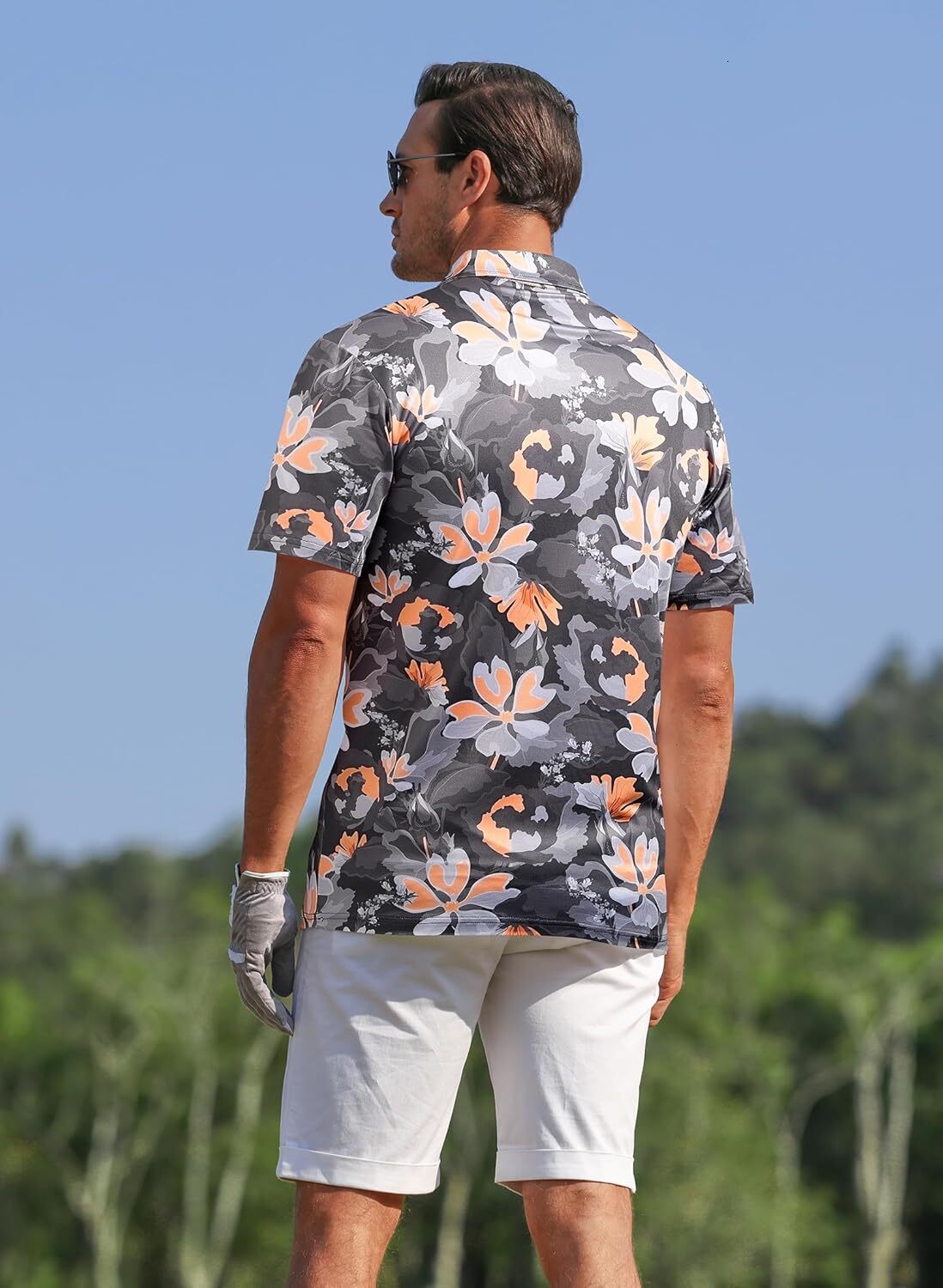 Mens Polo shirt Moisture Wicking Fashion Print Hawaiian Golf Shirts for Men Polos shirts tshirt Casual tops summer clothes