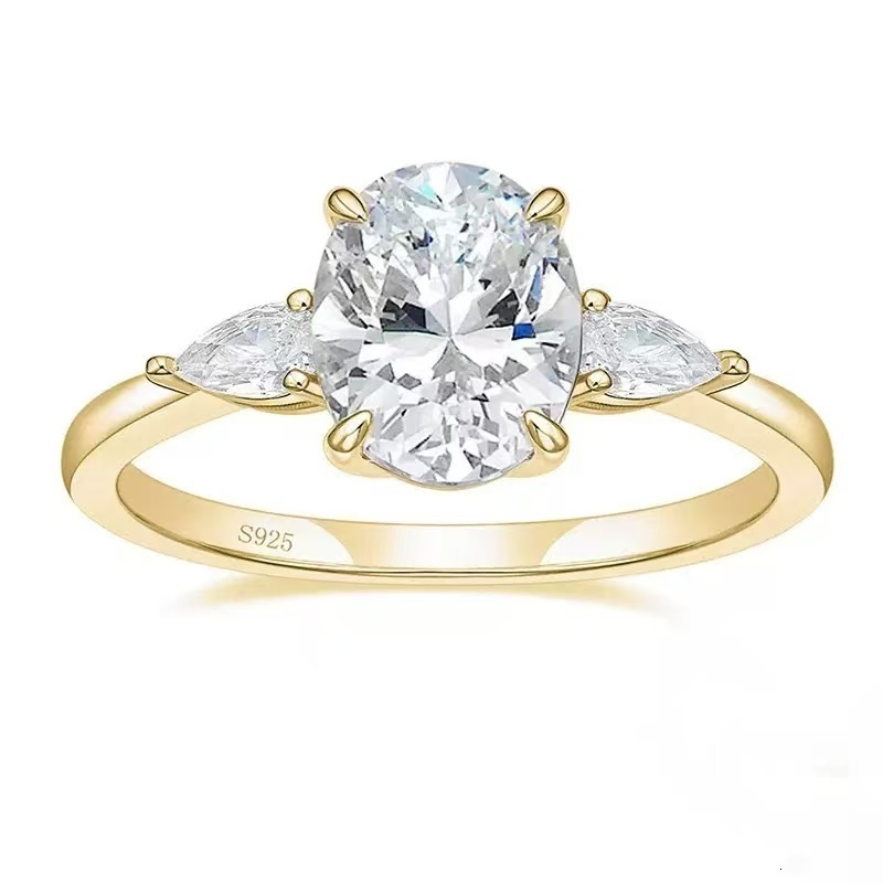 AEAW 14K White Gold Oval Cut Lab Grown Diamond Engagement Ring 3Carat DE Color VS CVD HPHT Lab Diamond Engagement Ring Set IGI
