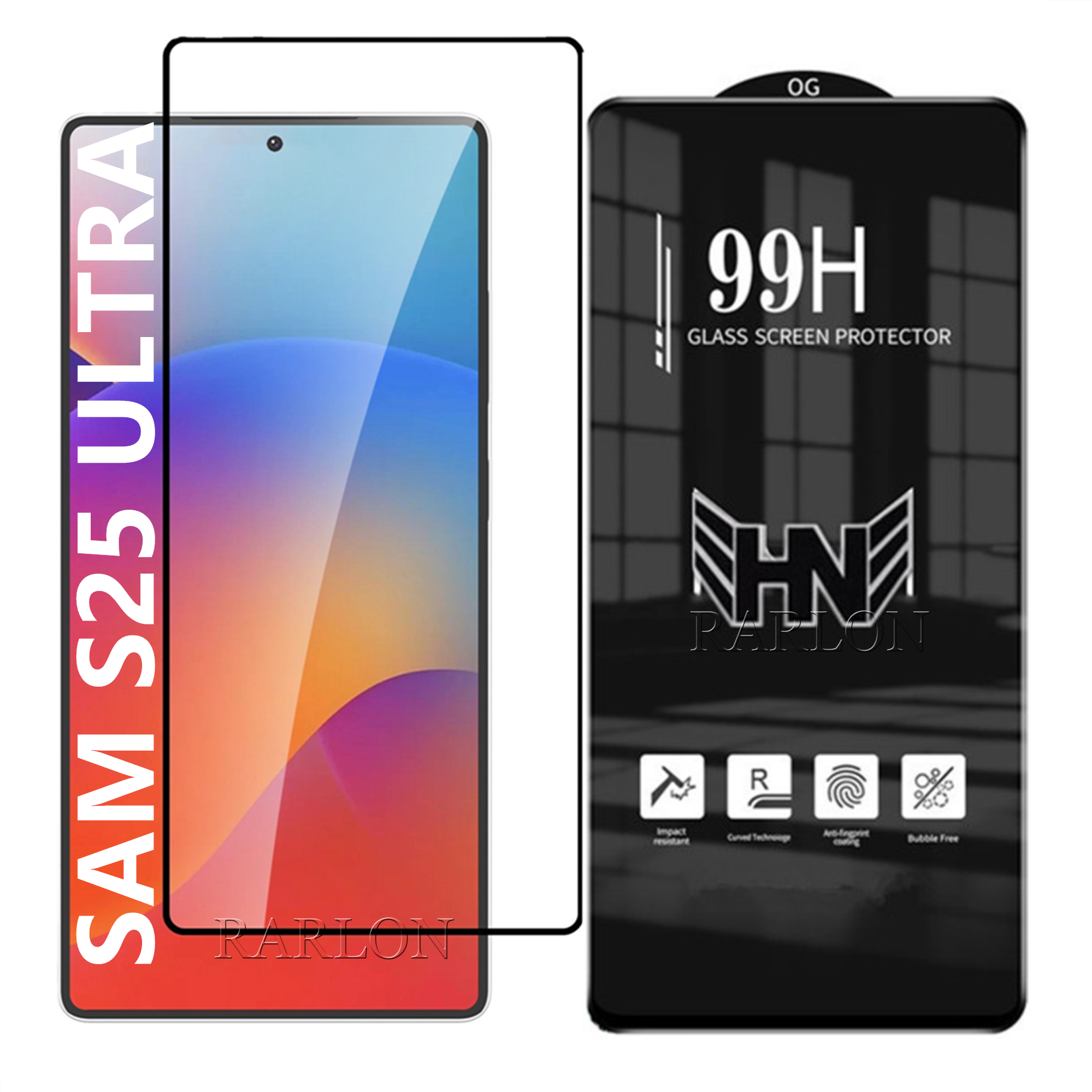 S25 EDGE 0.18MM Fingerprint Unlocking ESD 99H Full Glue Screen Protector for Samsung Galaxy S26 Ultra S24 Plus S23 FE S22 S21 Straight Screen Tempered Glass