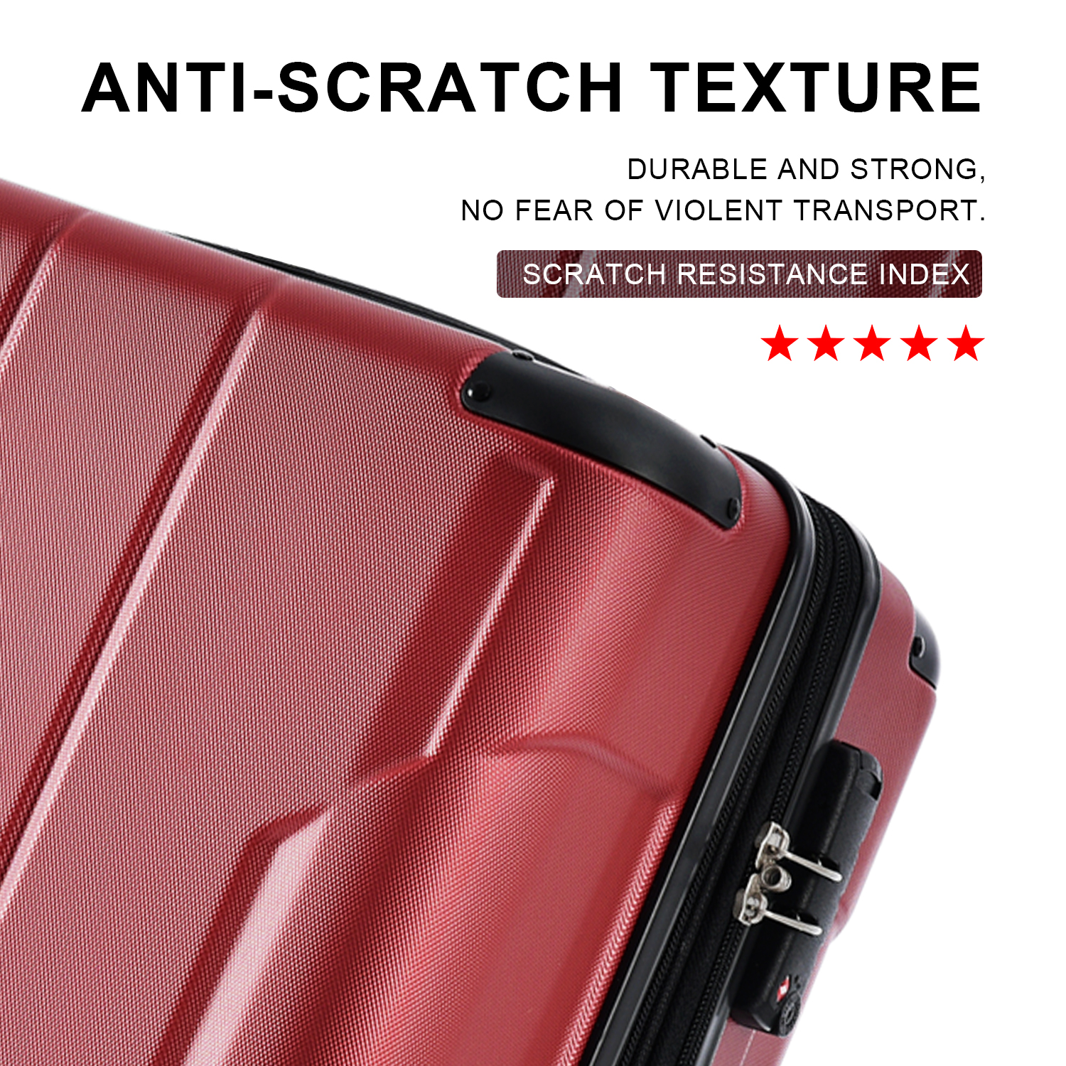 Luggage Sets 3 Piece, Expandable Hard shell ABS Suitcases with Double Spinner, Travel luggage Set with TSA Lock allows for wide luggage travel (20/24/