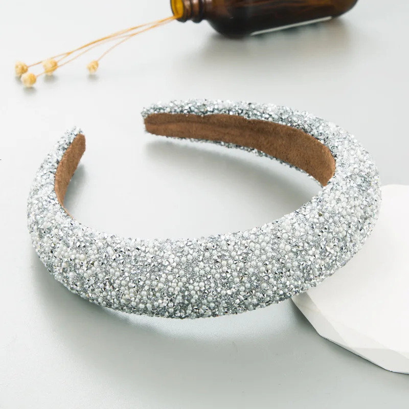 Crystal Wide Headbands For Women Girls Fashion Hairbands Elastic Hair Hoop Wash Face Hair Bands Female Hair Accessories 250509