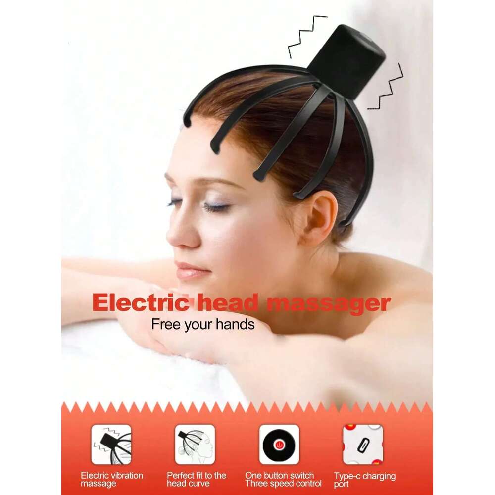 Intelligent Electric Octopus Massager Soul Extraction, Head Scratching Meridian Dredging, Scalp Massage And Relaxation Tool