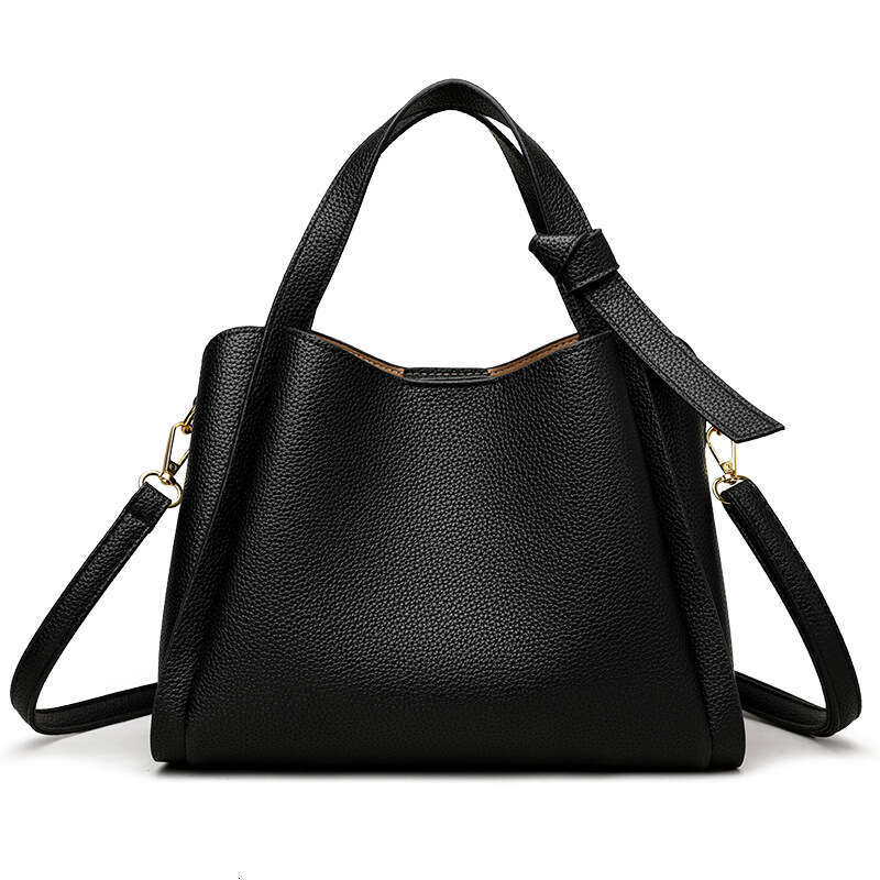 Soft leather handbag, women's vegetable basket, high-end sense, crossbody, atmospheric water bucket, shoulder bag, 2025 temperament versatile, ne