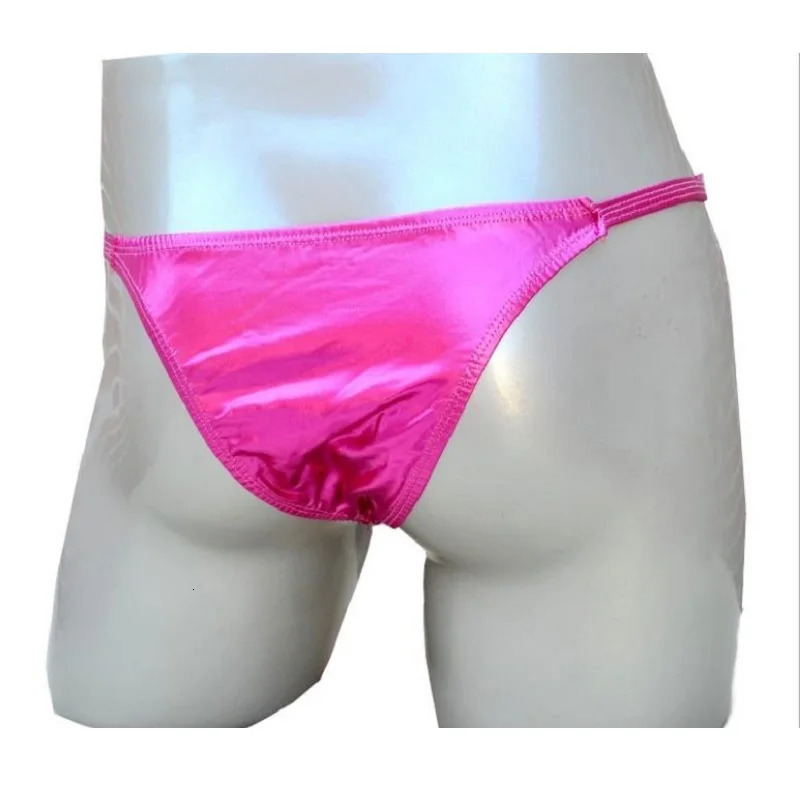 Sexy faux leather male panties three-dimensional cut bulges mens PU pant briefs thongs 250515