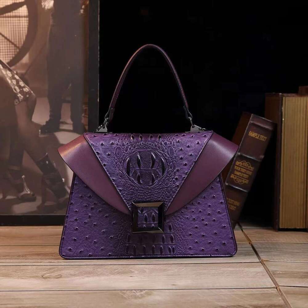 Designer Brand New Cowhide High Quality Crocodile Print Handbag Women's Fashion Single Shoulder Crossbody Bag Hot Sale