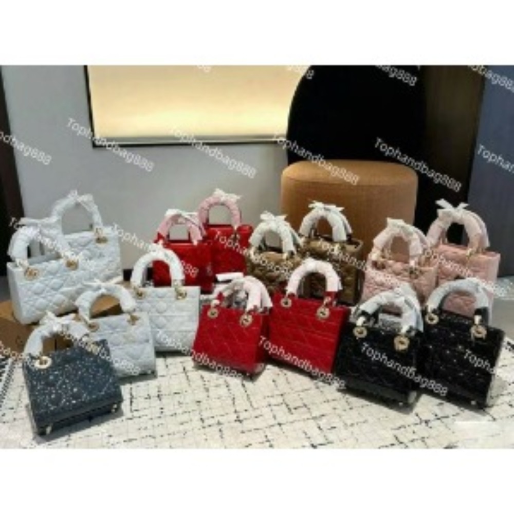 New Designer Bag Luxury Handbag Patent Leather Shiny Fashion Princess Diana Bag Super Shoulder Messenger Bag 832218