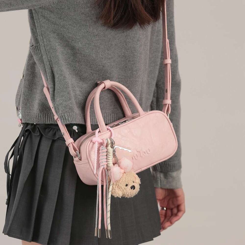 TOUTOU Boston Bowling Imitation Plant Tanning Premium Autumn Single Shoulder Handheld Crossbody Bag For Women Christmas Gift