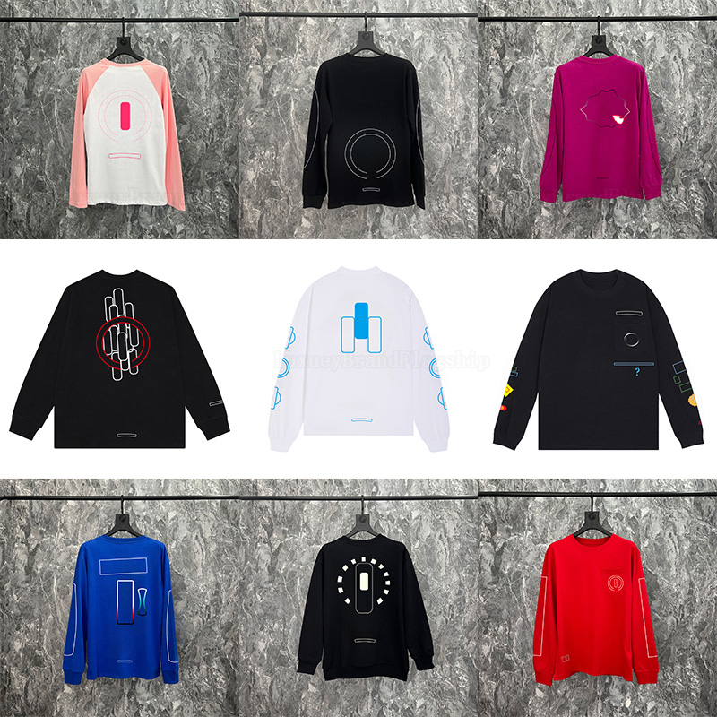 Desginer t shirt mens designer t shirts men women letter printed tshirts fashion spring summer long sleeve tops high street styles breathable t-shirts size s-xl