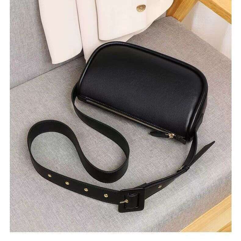 Genuine leather cowhide high-end handbag 2025 new summer casual crossbody versatile shoulder dumpling bag for women