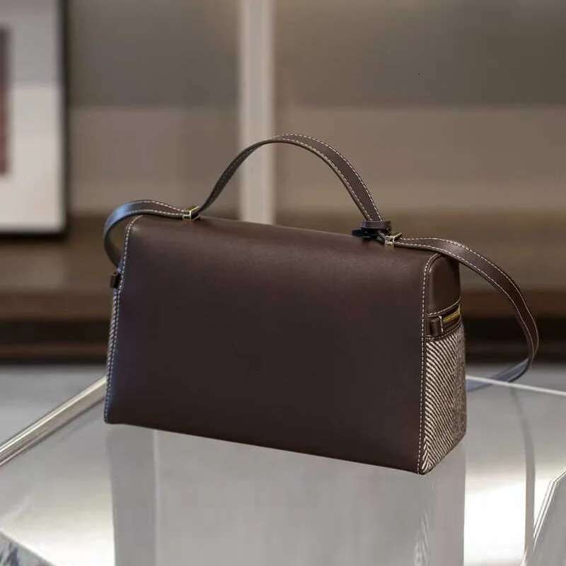 New canvas patchwork lunch box European and American fashion single shoulder crossbody women's bag, armpit bag