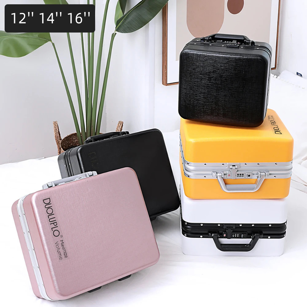 Cabin Travel Suitcases 12/14/16 Inch Small Size Womens Makeup Cases Mens Briefcase With Tsa Lock Hand Luggage For Travel Box 250514