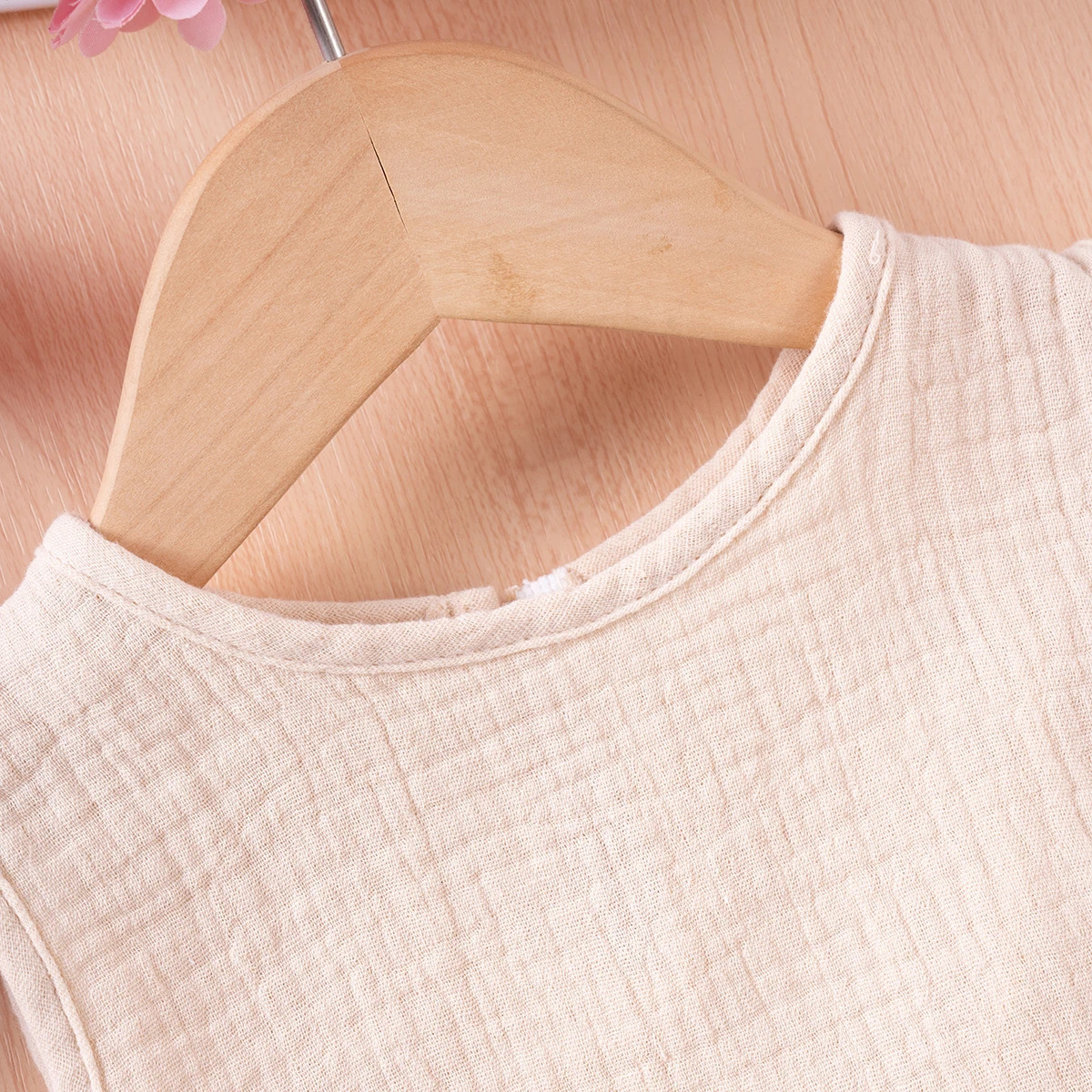 Summer Kids Cotton Casual 2pcs Toddler Girls Solid Color Sleeveless Top Ruffle Pants Set Comfortable Fashion 250515