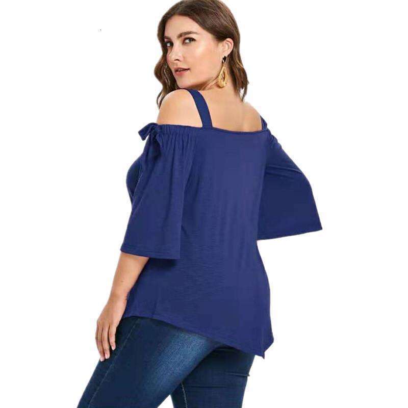 Plus Size Shirt Women Women Designer Clothes Tshirt Shirts Shirts for Women Designer Gothic 2025 Large Womens Off the Shoulder Mid Sleeve Bow Tie Irre