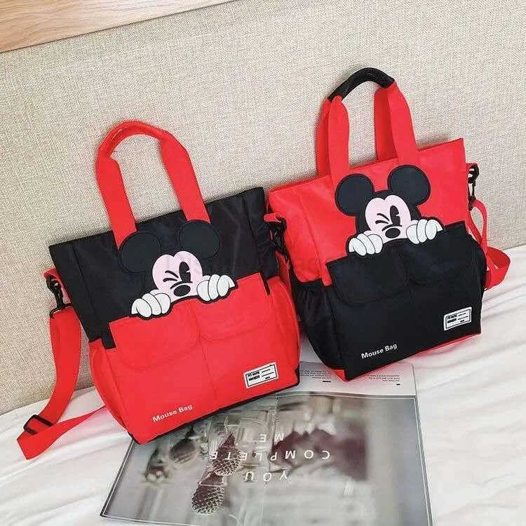Disney Cartoon Cute Mickey Mouse Tutoring Bag Elementary School Student Portable Angled Large Capacity BackpackXJ250515