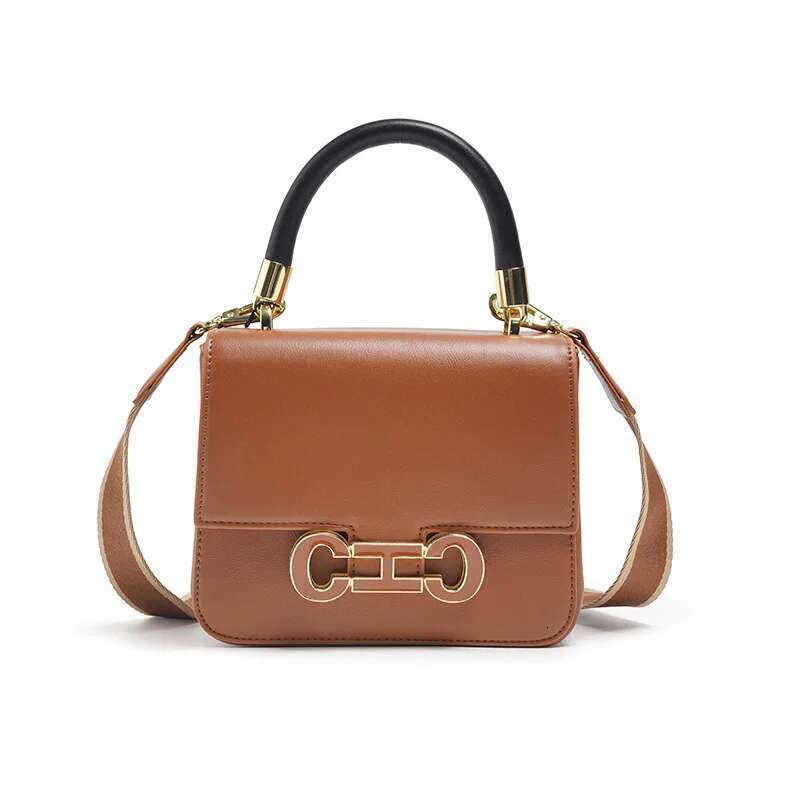 CH Elegant Brand Handbag Letter Printing Design Women's Fashion Light Niche Simple Solid Color Crossbody Bag