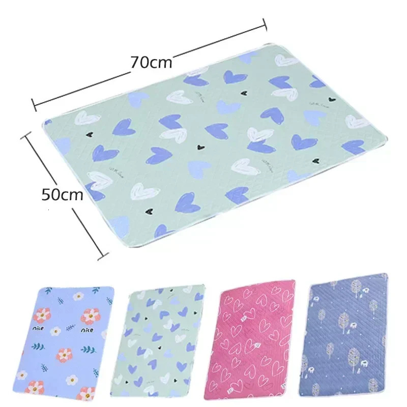 Waterproof Washable Mattress Urine Mat for Baby Toddlers Cute Cartoon Bed Protector Diaper Bedding Urine Pads Cloth Breathable 250515