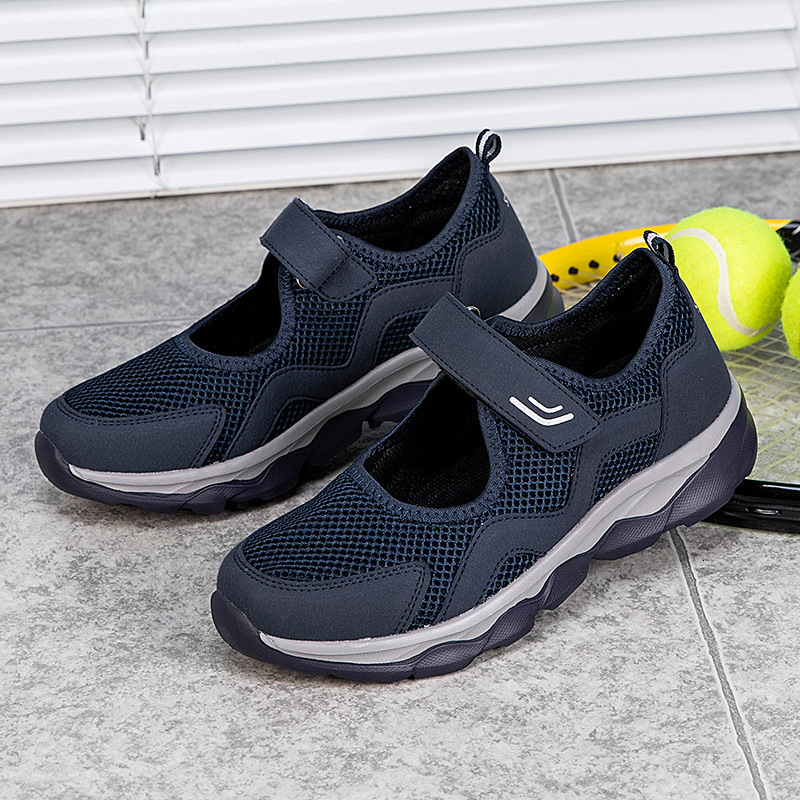 Casual Shoes Women S Walking Mom S Spring Summer Low Hemp Fit Foot Buckle Mesh Breathable Elderly Sports Shoes Running Shoes Ddmysaturn