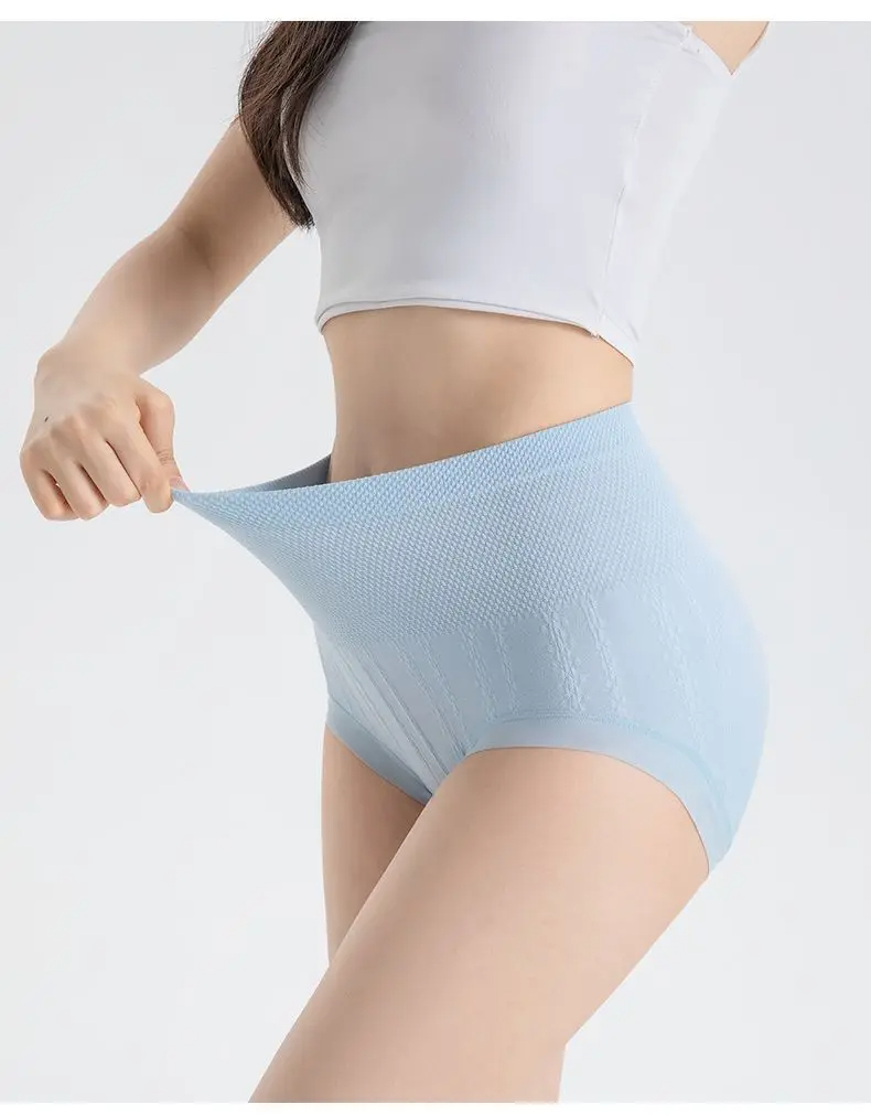 Women's Seamless Triangle Waist Shapewear Elastic Slimming Underpants Comfortable Breathable Plus Size Underpants Breathable High-Waist Cotton Un