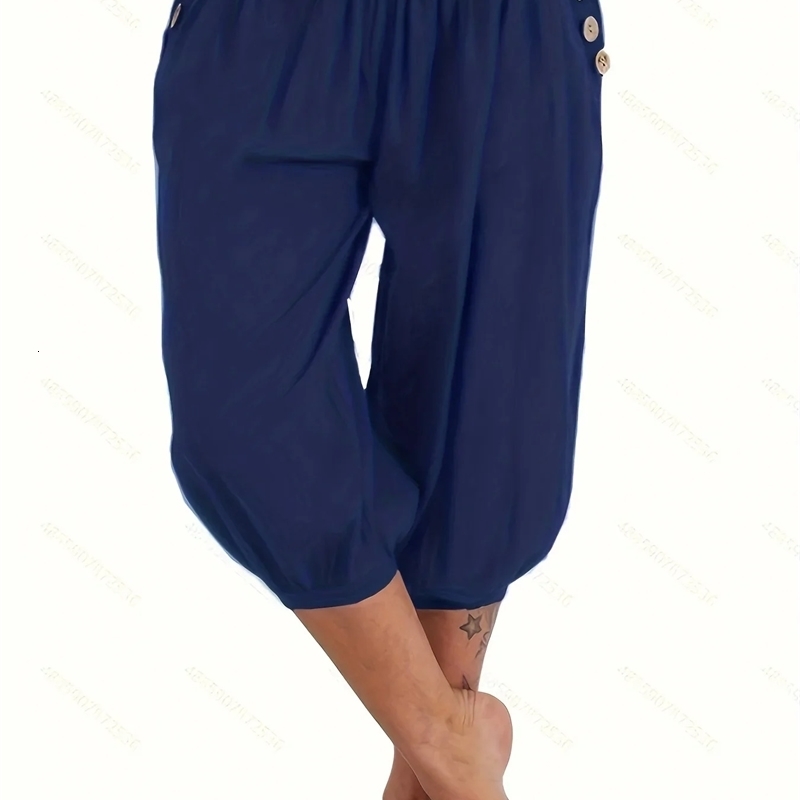 Womens Fashion Plus Size 1XL5XL Solid Color Button Pocket Loose Casual Comfortable Flower 250506