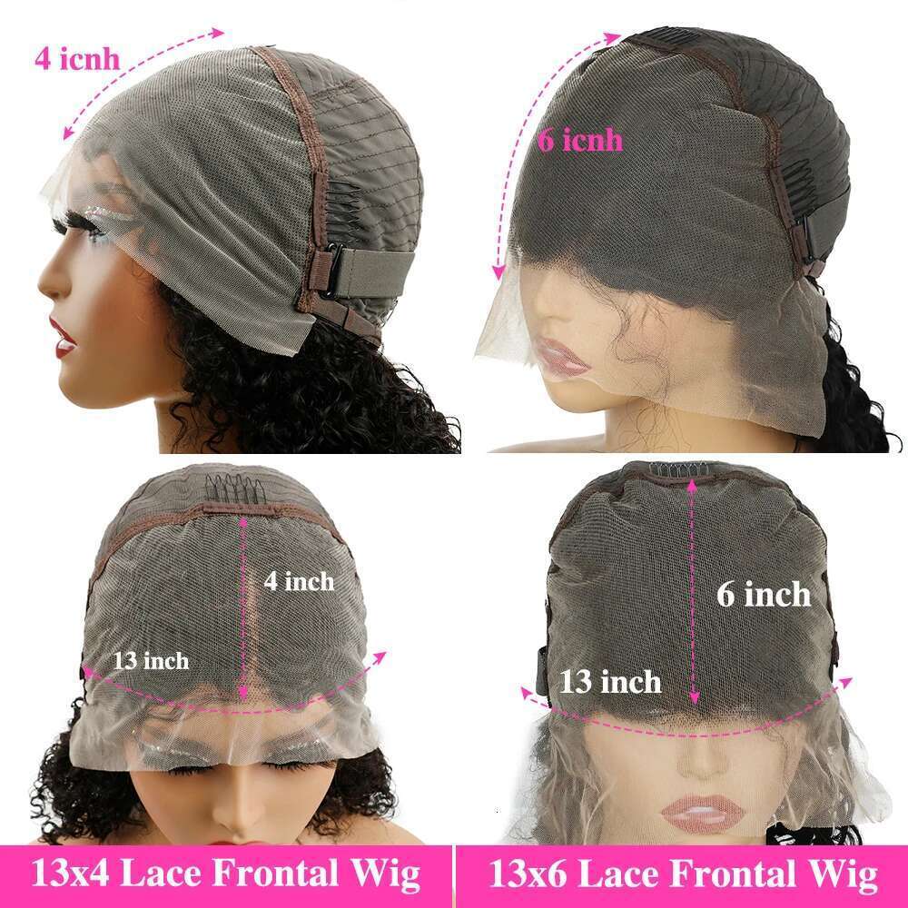 13x4 13x6 HD Bone Frontal Human Hair Brazilian 100% Short Wig For Women 200% Straight Lace Front Bob Wigs