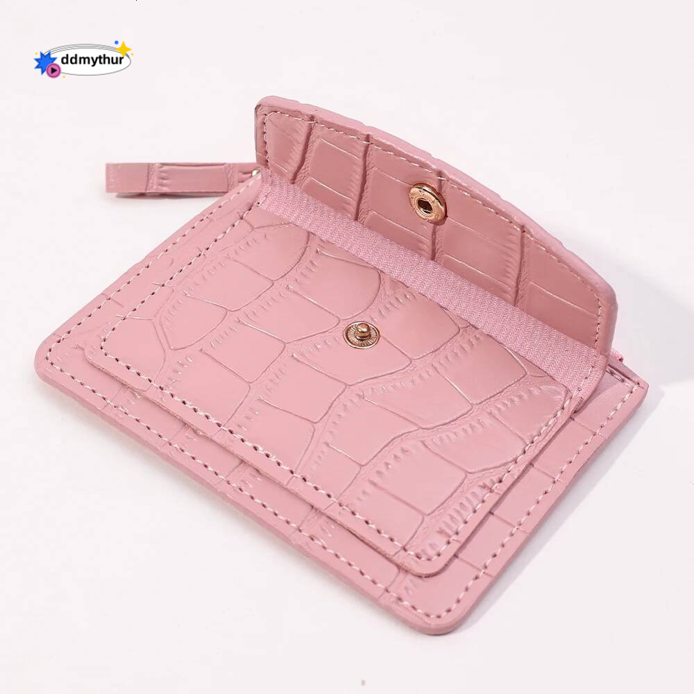 Women Slim Business Holder Men Mini Wallets Zipper Card Money Holders Vintage Short Wallet Female Thin Small Purse ddmythur