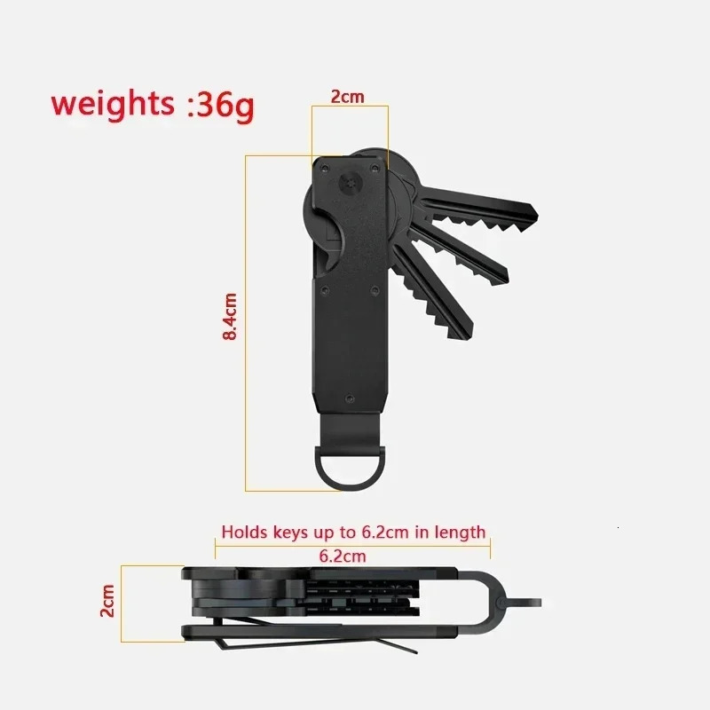Carbon Fiber Rfid Key Organizer Men Wallet Metal Key Chain Wallet Key Case Holder 2-6 Keychain Bag Key Pouch 250515