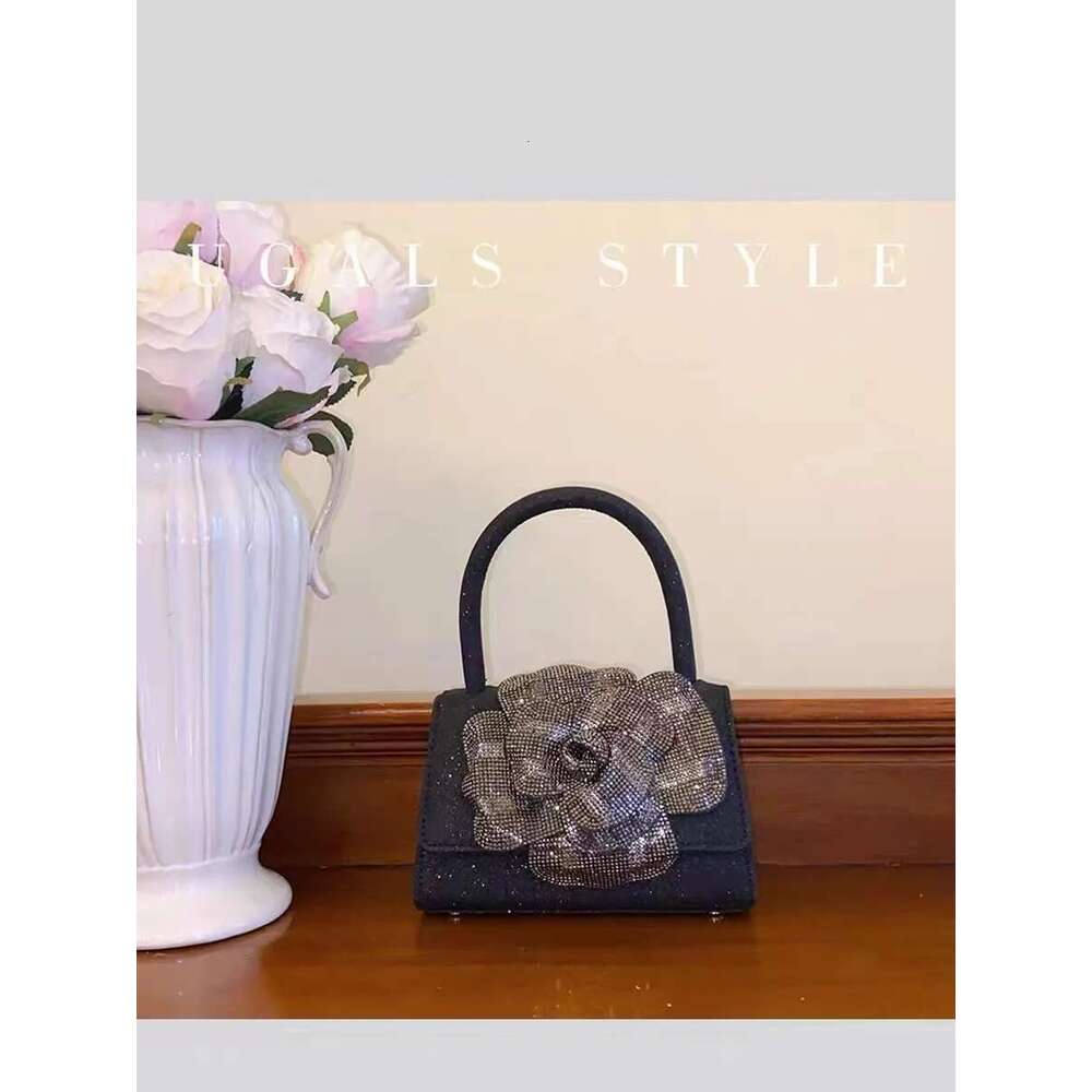 Glitter Shiny Dia Floral Evening Wedding Party Clutch Purse Fashion Women's Handbag Female Shoulder Crossbody Bag