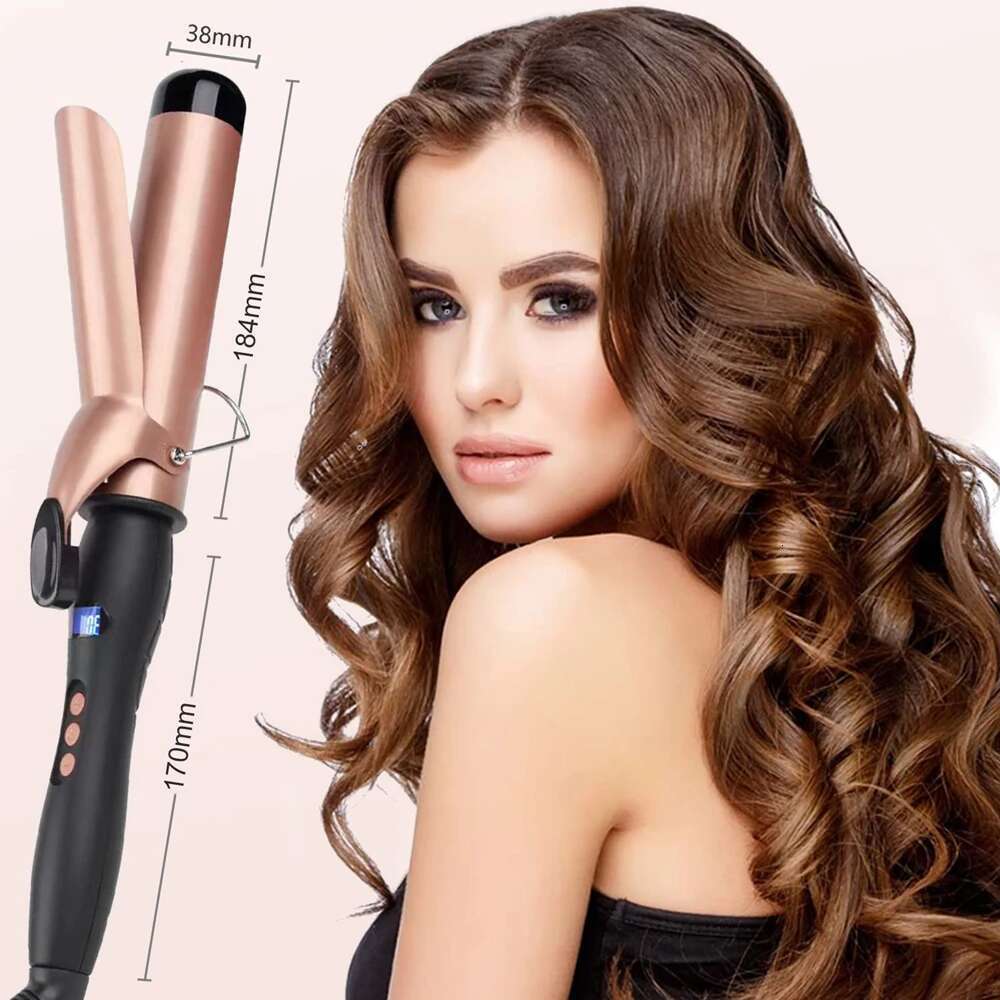 Iron Professional Curler Rechargeable Ceramic Styling Tools Negative Ion Hair Care Roller Curling Wand 38MM