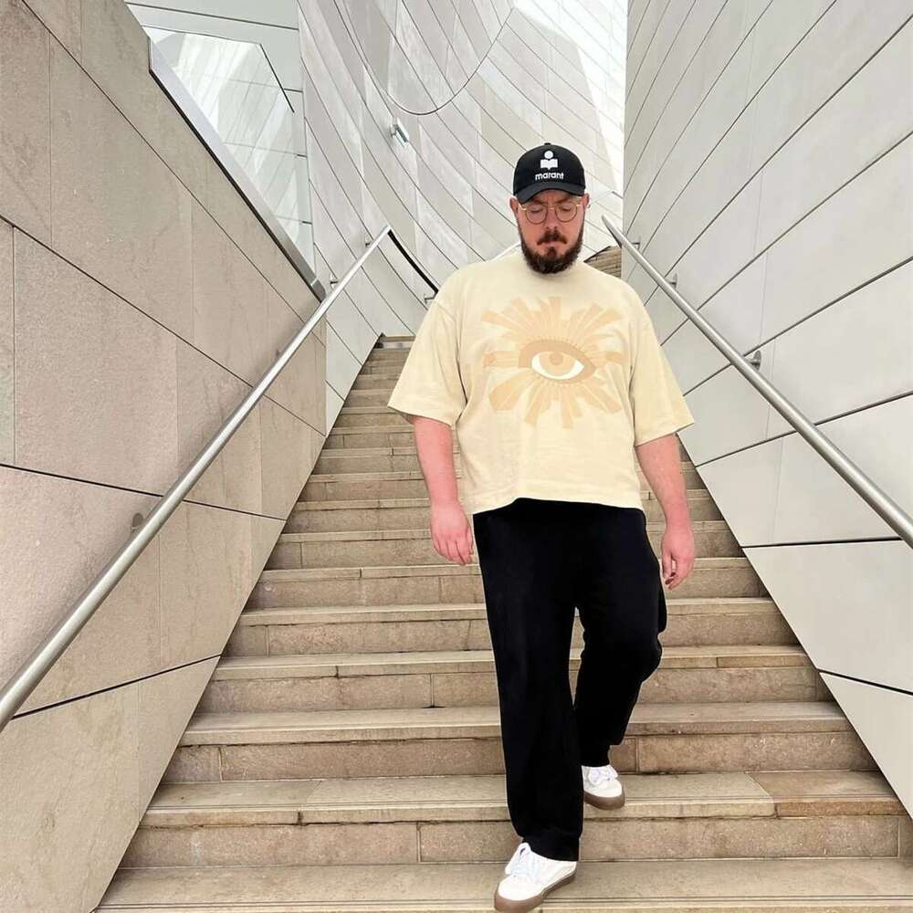 Yao888 HOUSE OF ERRORS Fashion Tide Brand Foam Print Tee 100% Cotton Oversize Casual Loose Vintage Streetwear Men T Shirt