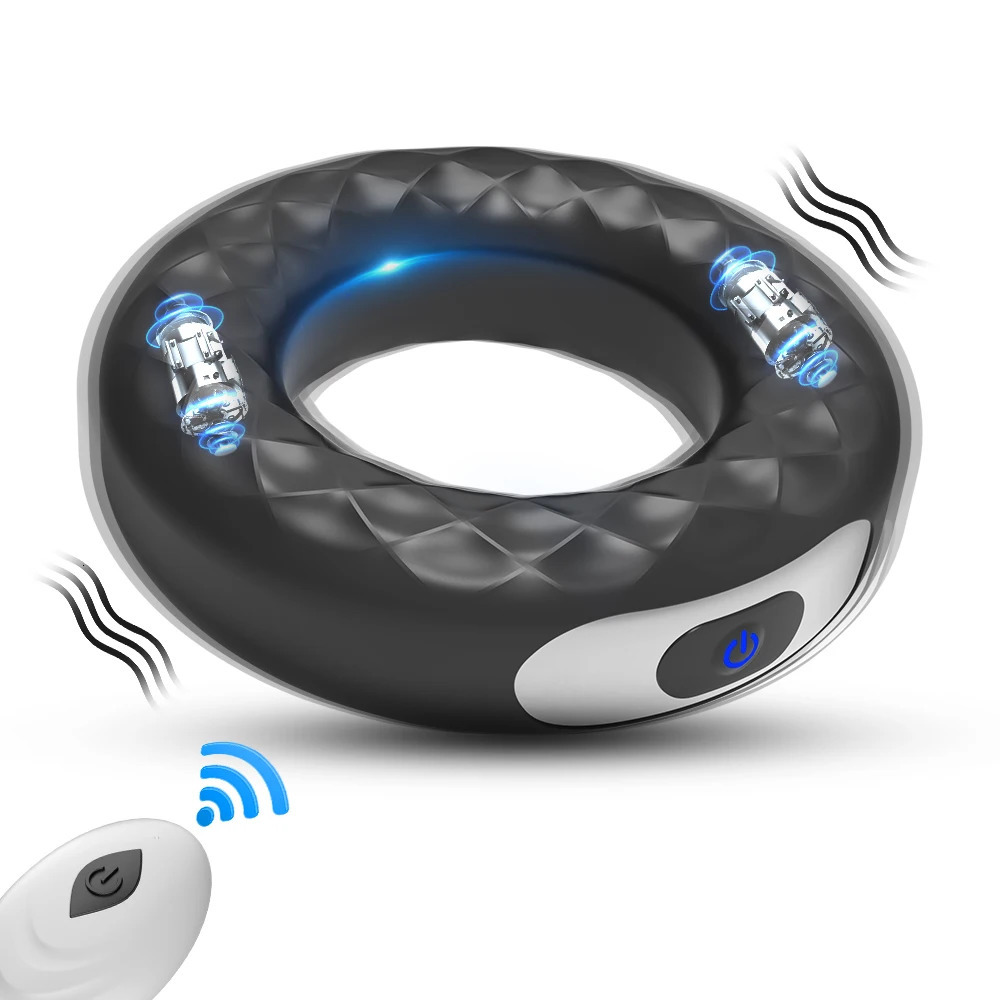 Remote Control Cock Ring Vibrator for Men Remote Control Penis Rings Delay Ejaculation Erection Masturbator Sex Toys for Male 250515