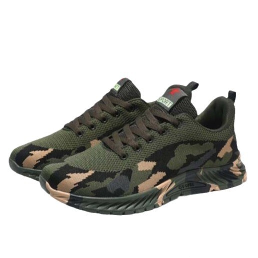 Men's military camouflage liberation training labor protection shoes, fly woven mesh surface, comfortable breathable sports and leisure shoes