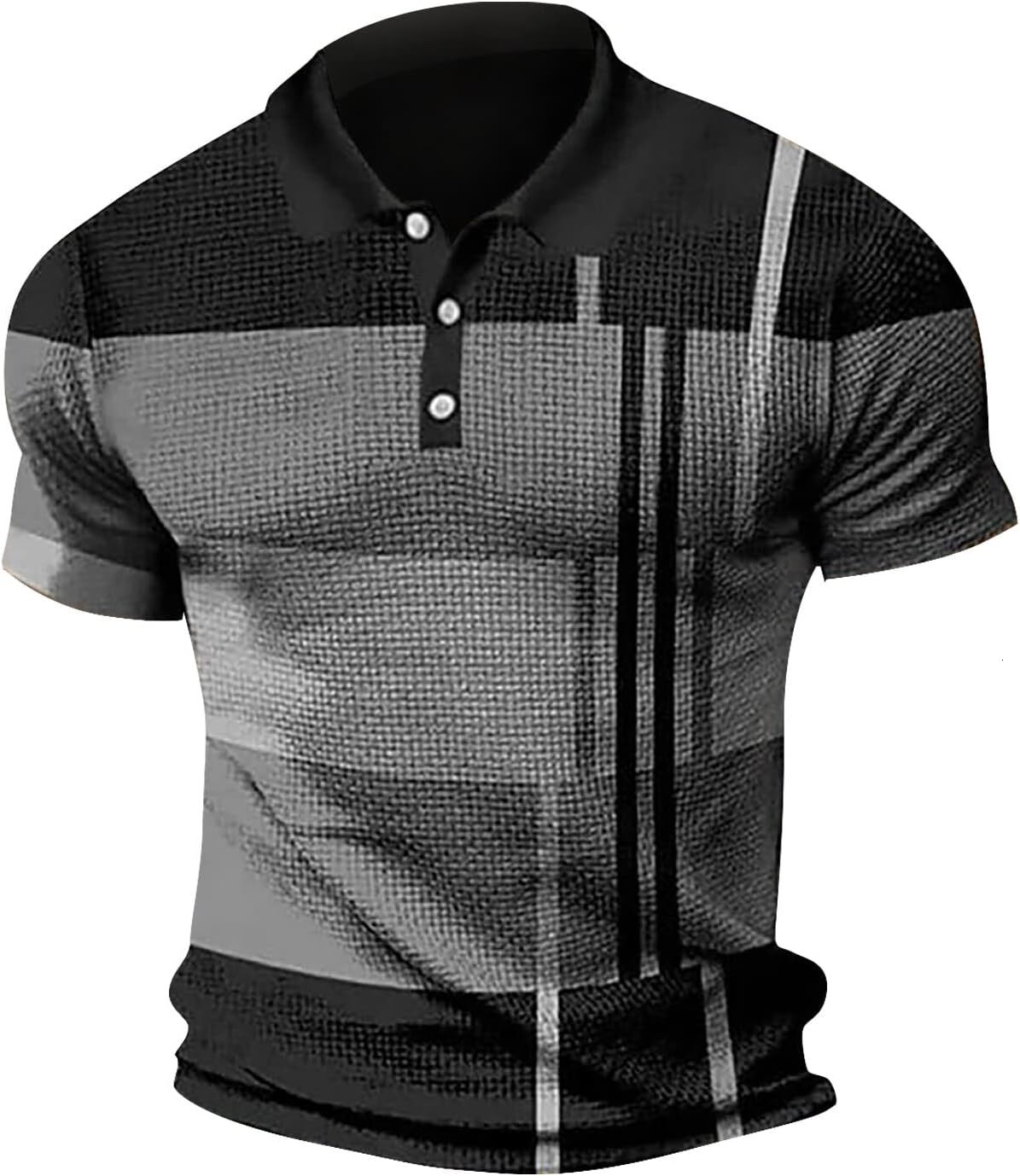 Mens Polo shirt Men's Golf Polo Button-Down Geometry Turndown 3D Print Outdoor Street Short Sleeves Print Shirt Clothing Polos shirts