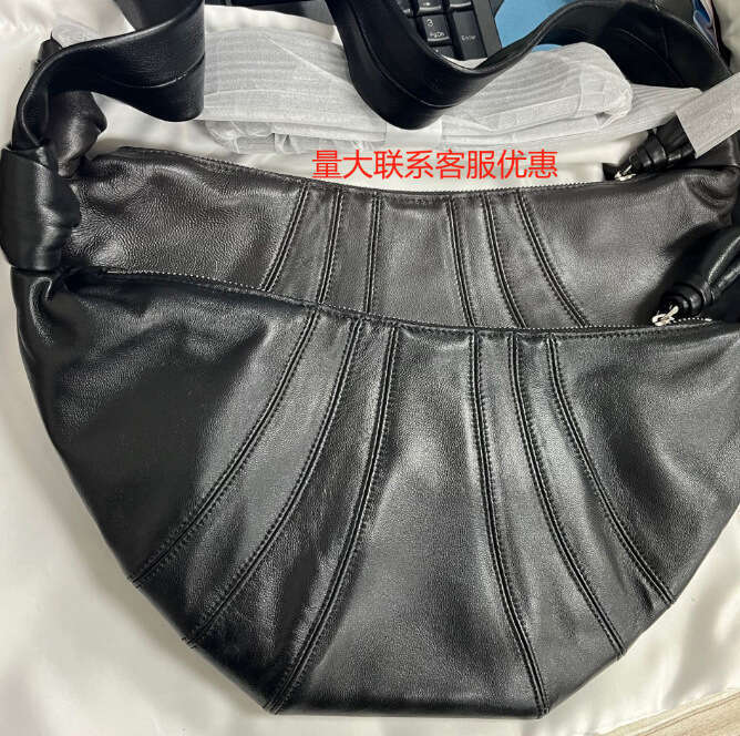 Tote Bag Genuine Leather New Texture Crossbody Bag Neutral Relaxation Bull Horn KQ