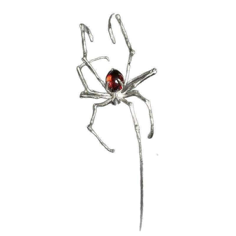 Sweet spider hook piercing ear bone clip, dark niche, high-end, spicy girl, cool and punk style earrings