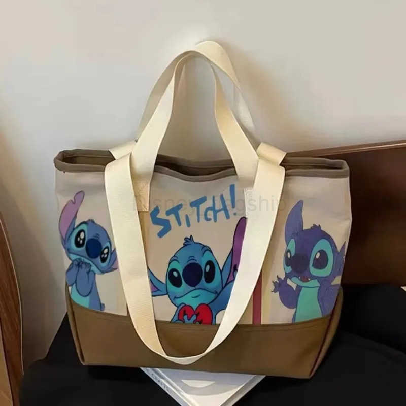 Disney 2025 Disney Cartoon Stitch Print Ladies Large Capacity Mom Handbag Casual Commuter Shoulder BagXJ250515