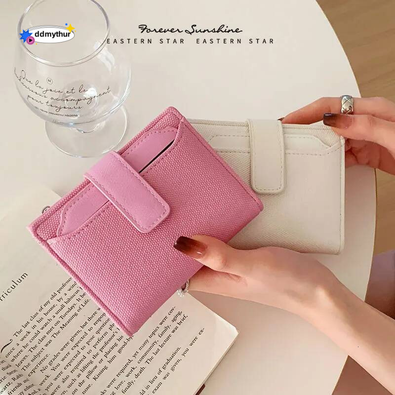New Women's Wallets Female PU Leather Ladies Short Zipper & Hasp Purses Large Capacity Money Bag Solid Coin Card Holders ddmythur