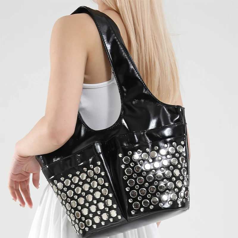 Shiny Leather Shoder Bag High Quality Brand Design Versatile Cmuting Fi Wen Large Capacity Handbag Underarm Bag Z250516