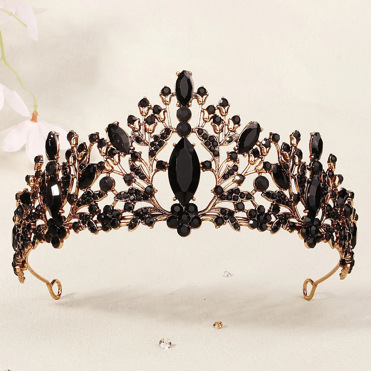 Baroque Vintage Gothic Crystal Crown and Tiara Wedding Bride Hair Accessories For Women Rhinestone Crowns wedding accessories 250509