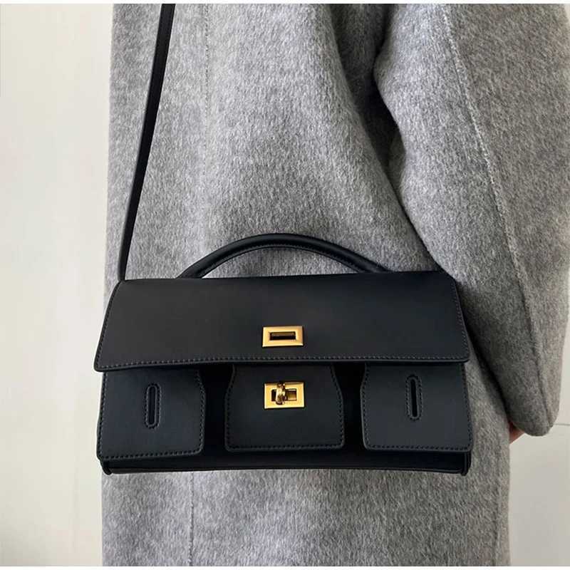 Brand Lock Design Motorcycle Bag High Quality Crossbody Chain Bag Ladies Underarm Bag New Soft Cowhide Shoder Small Square Bag Z250516