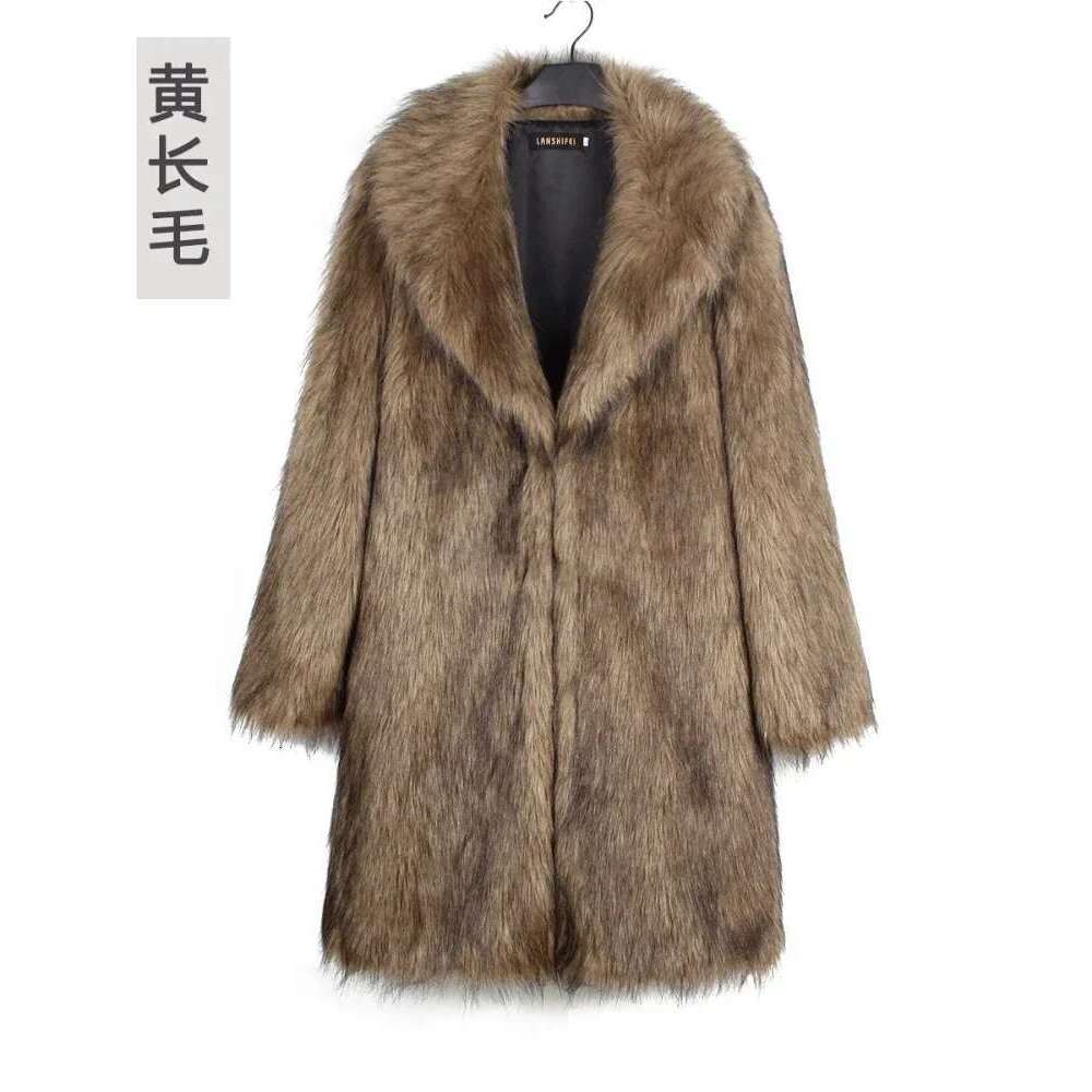 Women's Warm Faux Fox Fur Coat Winter Jackets Leisure Long Jacket Windbreaker Women Thick Fluffy Bontjas Outerwear