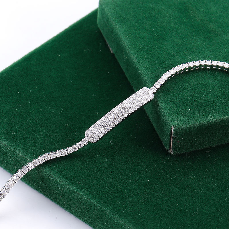 New Iced Out Bling 2mm Tennis Chain Bracelets Women Hip Hop Fashion Jewelry Gold Silver Color Moissanite Tennis Bracelet