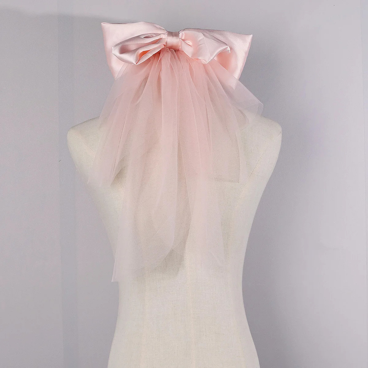 Pink Bow Princess Veil Fashion Mori Headdress Bridal Wedding Veil Elegant Hair Jewelry For Women Bridesmaids Headwear 250509